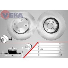 Тормозные  диски передние 