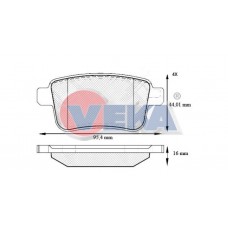 Комплект тормозных колодок задний