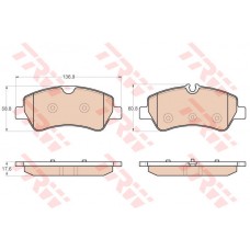 Комплект тормозных колодок задний