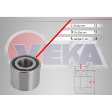 Подшипник задней ступицы  43x25x55