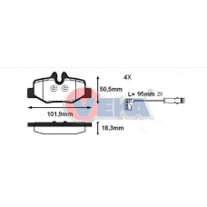 Комплект тормозных колодок задний