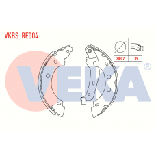 Комплект тормозных колодок задний