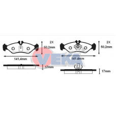Комплект тормозных колодок задний
